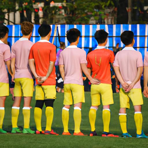 Các cầu thủ Việt Nam chuẩn bị trước trận đấu