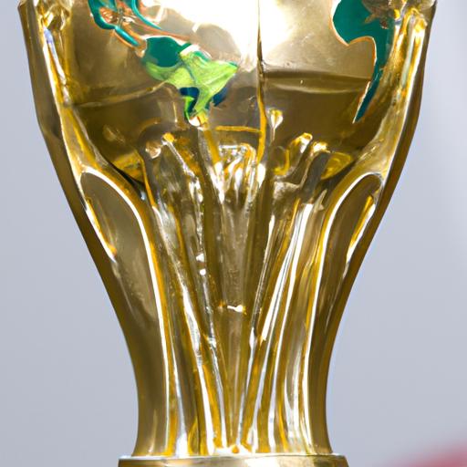 Tấm hình chụp cận cảnh chiếc cúp vàng FIFA World Cup