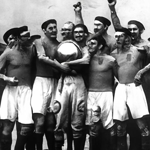Hình ảnh lịch sử của đội tuyển Ý ăn mừng chiến thắng World Cup đầu tiên năm 1934.