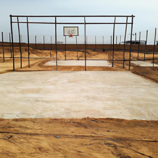 Sân bóng rổ đang được xây dựng