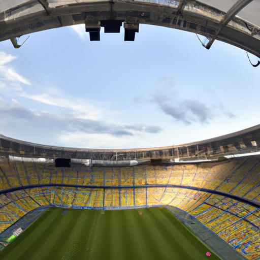 Tầm nhìn toàn cảnh của sân vận động Maracanã ở Rio de Janeiro, Brazil trong trận đấu World Cup