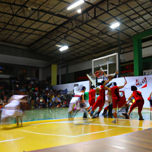 Trận đấu bóng rổ giữa hai đội địa phương tại Việt Nam